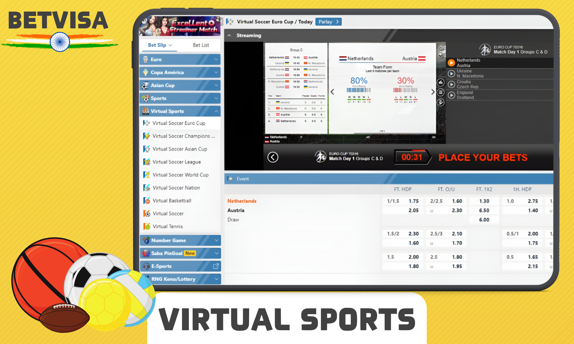 Virtual sports is a new trend in the sports betting industry that is available at Betvisa