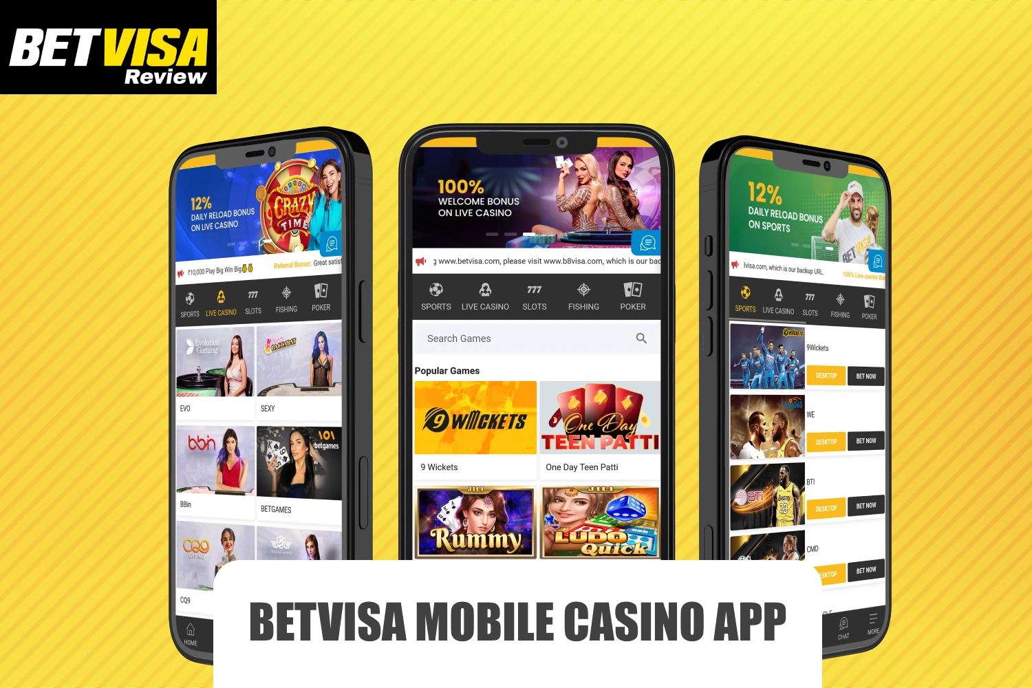 The Betvisa app offers players from India easy navigation, high quality graphics and over 1,500 games for mobile devices
