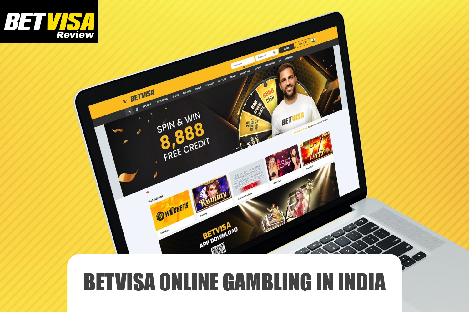 Betvisa is a gambling platform in India covering traditional table games and sports betting
