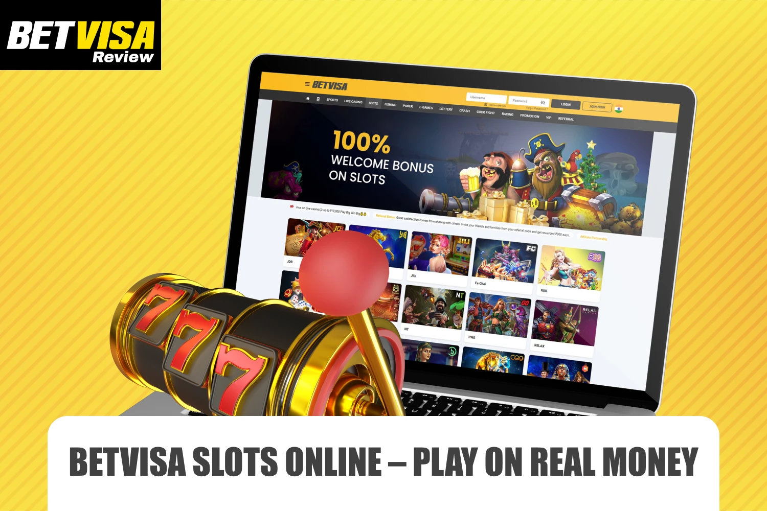 Betvisa Casino offers a wide selection of slot machines for Indian players